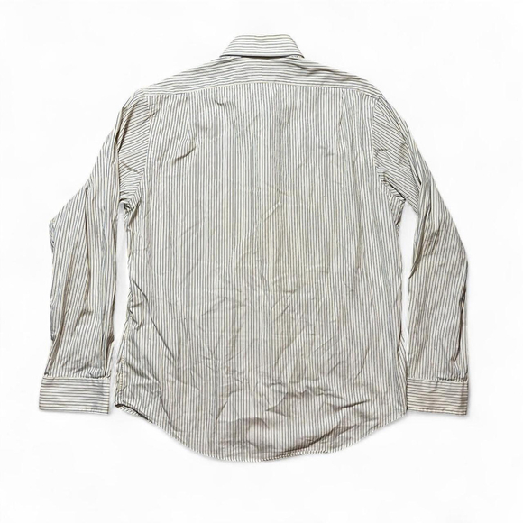 Polo Ralph Lauren Men’s 36/37 Yellow Striped Dress Shirt Button Up Classic Fit - Picture 7 of 8